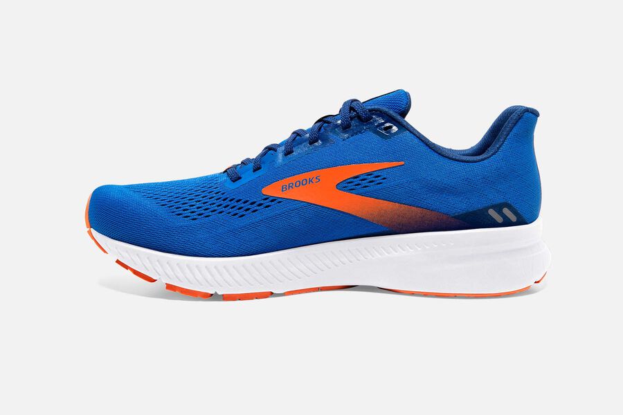 Brooks Running Shoes Mens Blue/Orange - Launch 8 Road - 5621-EBIYX